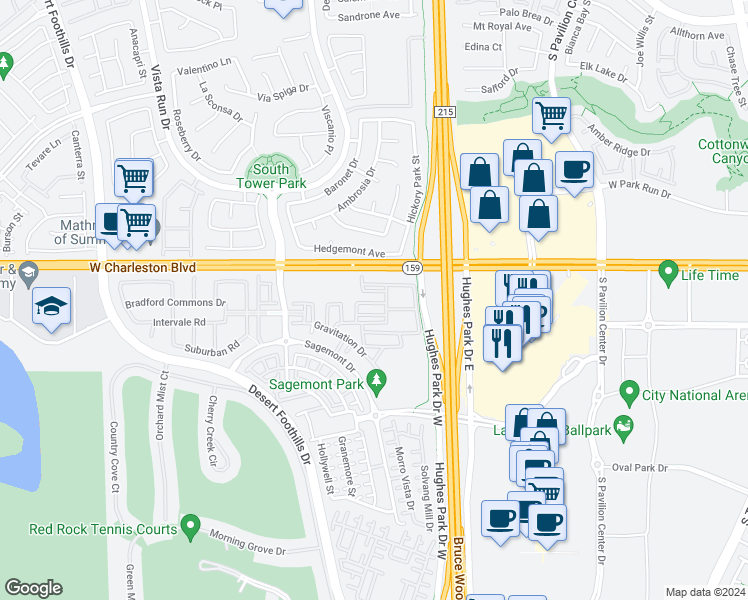 map of restaurants, bars, coffee shops, grocery stores, and more near 11288 Vision Peak Avenue in Las Vegas