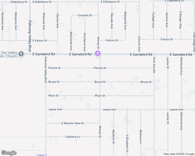 map of restaurants, bars, coffee shops, grocery stores, and more near 4224 Money Street in Pahrump
