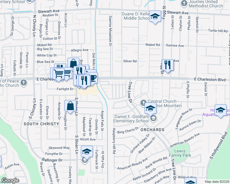 map of restaurants, bars, coffee shops, grocery stores, and more near 1281 Golden Apple Street in Las Vegas