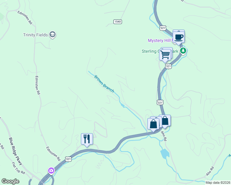 map of restaurants, bars, coffee shops, grocery stores, and more near 509-519 Astor Cook Road in Blowing Rock