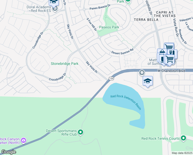 map of restaurants, bars, coffee shops, grocery stores, and more near 945 Glenhaven Place in Las Vegas