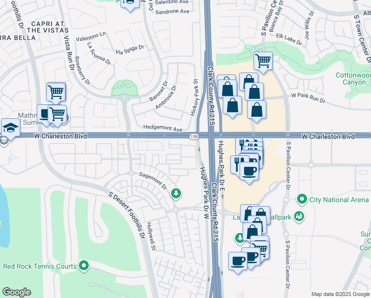map of restaurants, bars, coffee shops, grocery stores, and more near 11256 Rainbow Peak Avenue in Las Vegas