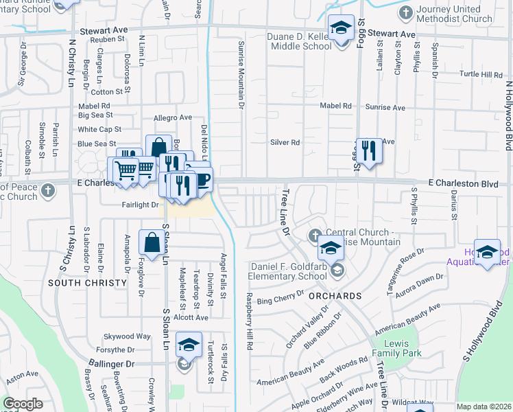 map of restaurants, bars, coffee shops, grocery stores, and more near 1222 Plum Canyon Street in Las Vegas