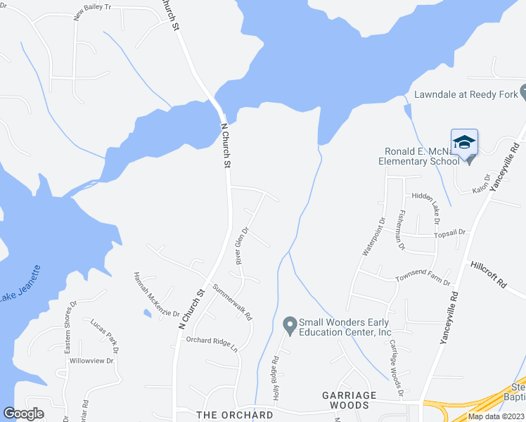 map of restaurants, bars, coffee shops, grocery stores, and more near 5900 River Glen Drive in Greensboro