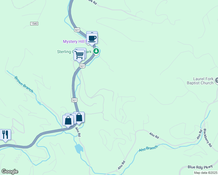 map of restaurants, bars, coffee shops, grocery stores, and more near 303 Hiview Drive in Blowing Rock