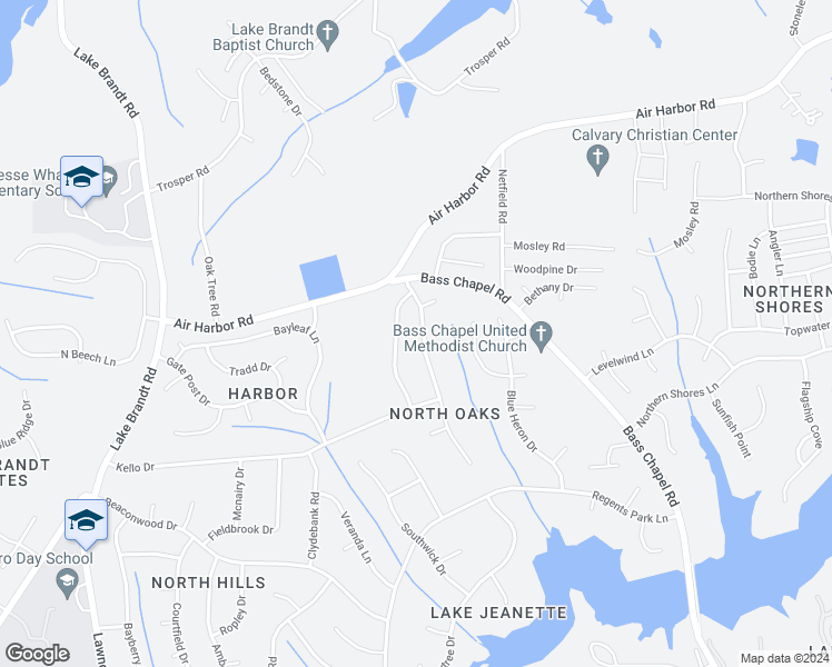map of restaurants, bars, coffee shops, grocery stores, and more near 5321 North Oaks Drive in Greensboro