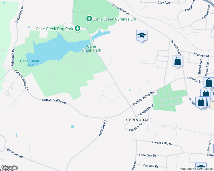 map of restaurants, bars, coffee shops, grocery stores, and more near 271 C C Camp Road in Cookeville