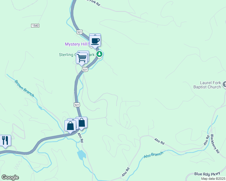 map of restaurants, bars, coffee shops, grocery stores, and more near 303 Hiview Drive in Blowing Rock