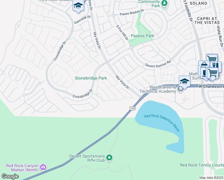 map of restaurants, bars, coffee shops, grocery stores, and more near 882 Cherry Glen Place in Las Vegas