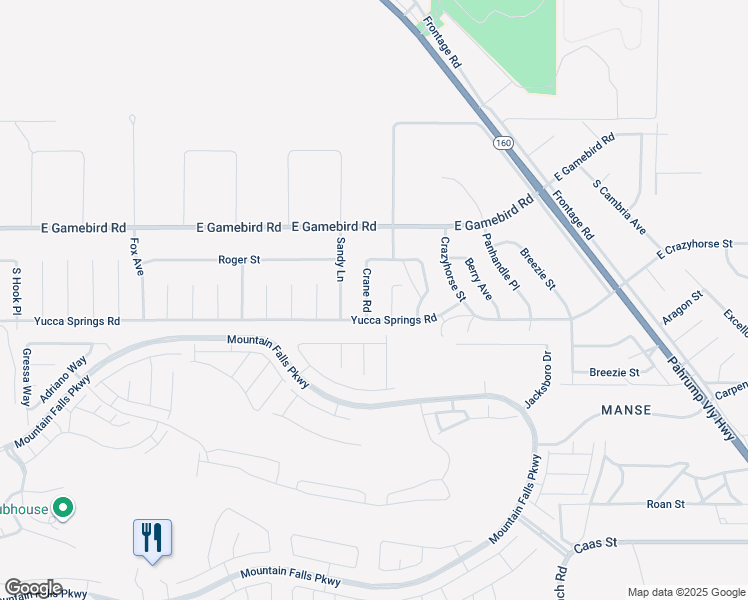 map of restaurants, bars, coffee shops, grocery stores, and more near 4181 South Crane Avenue in Pahrump