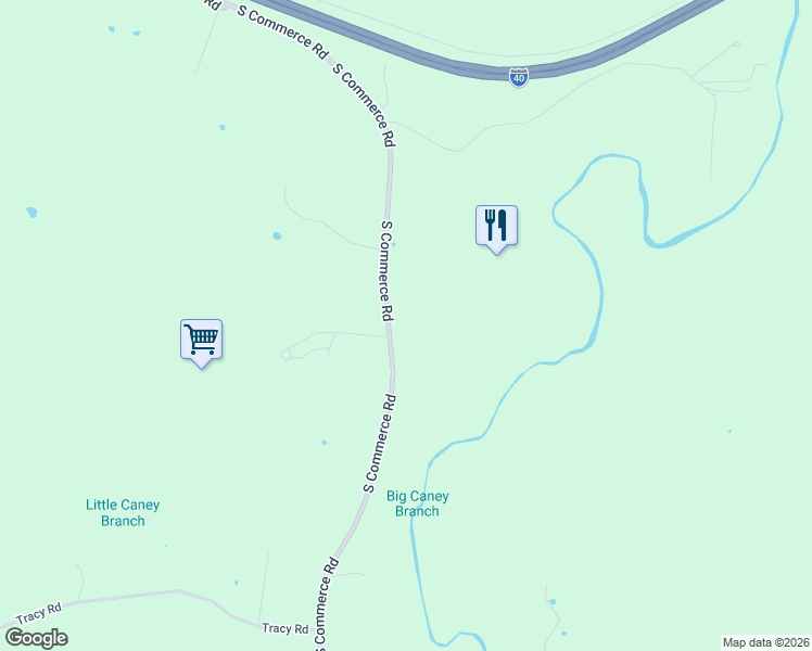 map of restaurants, bars, coffee shops, grocery stores, and more near 5436 South Commerce Road in Watertown