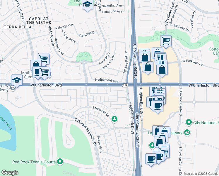 map of restaurants, bars, coffee shops, grocery stores, and more near 1153 Notch Peak St in Las Vegas