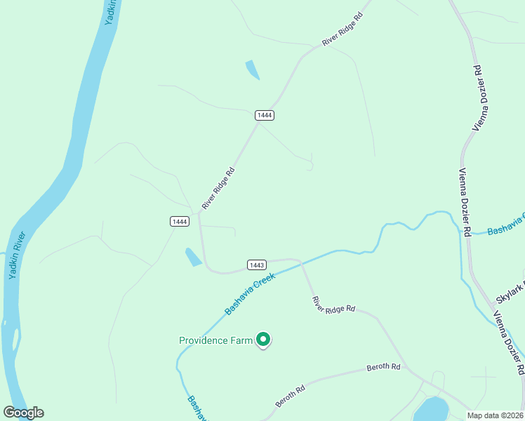 map of restaurants, bars, coffee shops, grocery stores, and more near 3495 River Ridge Road in Pfafftown