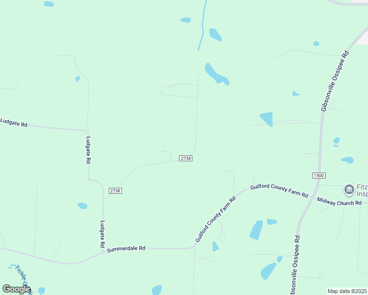 map of restaurants, bars, coffee shops, grocery stores, and more near 7643 Flowers Road in Elon