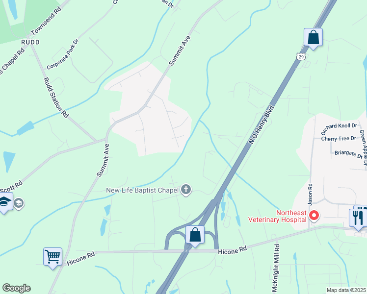 map of restaurants, bars, coffee shops, grocery stores, and more near 3009 Glenn Abbey Lane in Browns Summit