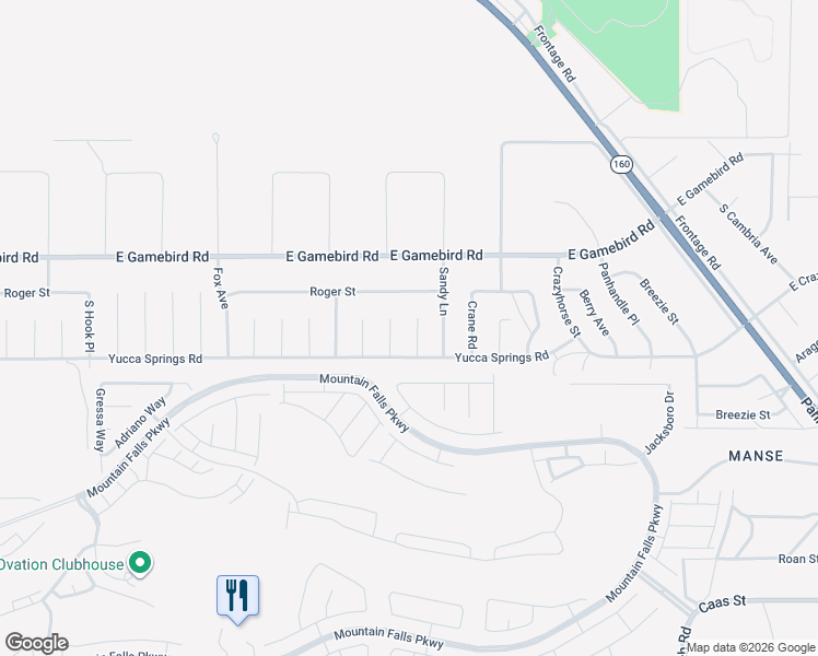 map of restaurants, bars, coffee shops, grocery stores, and more near 4160 Bowie Place in Pahrump