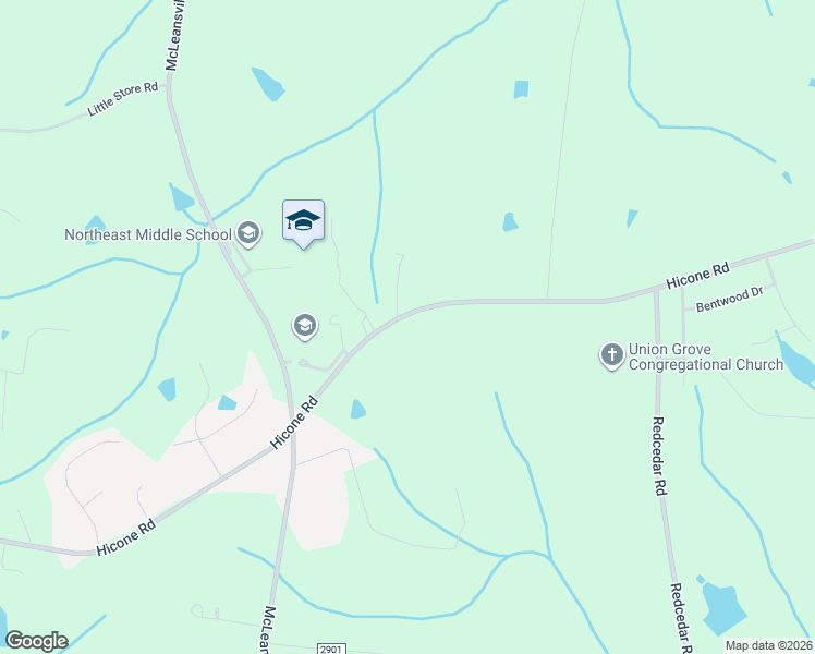 map of restaurants, bars, coffee shops, grocery stores, and more near 5332 Hicone Road in McLeansville