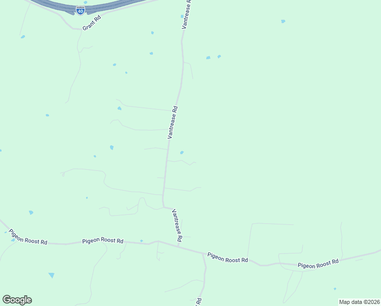 map of restaurants, bars, coffee shops, grocery stores, and more near 73 Vantrease Road in Brush Creek