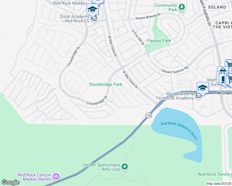 map of restaurants, bars, coffee shops, grocery stores, and more near 848 Haven Oaks Place in Las Vegas
