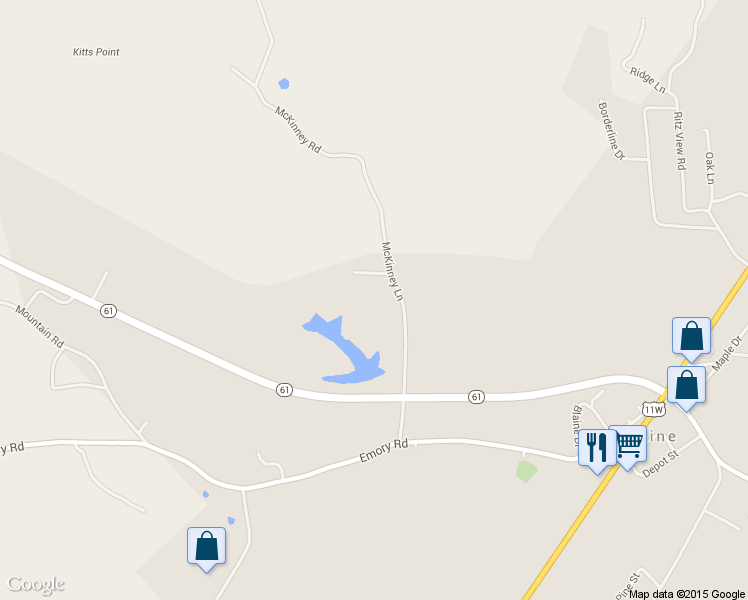 map of restaurants, bars, coffee shops, grocery stores, and more near 273 Mckinney Rd in Blaine