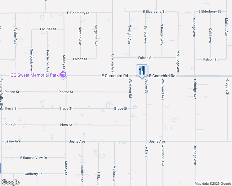 map of restaurants, bars, coffee shops, grocery stores, and more near 1891 Pioche Street in Pahrump