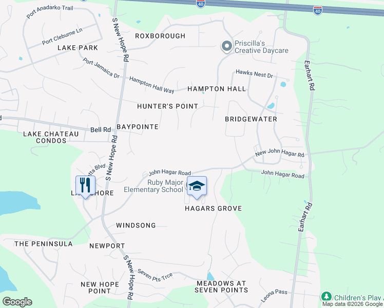 map of restaurants, bars, coffee shops, grocery stores, and more near 5126 John Hager Road in Nashville