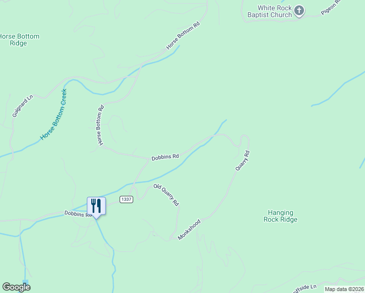 map of restaurants, bars, coffee shops, grocery stores, and more near 1975 Dobbins Road in Banner Elk