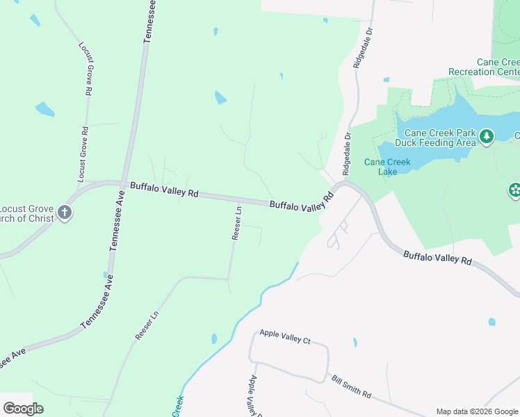 map of restaurants, bars, coffee shops, grocery stores, and more near 2154 Buffalo Valley Road in Cookeville