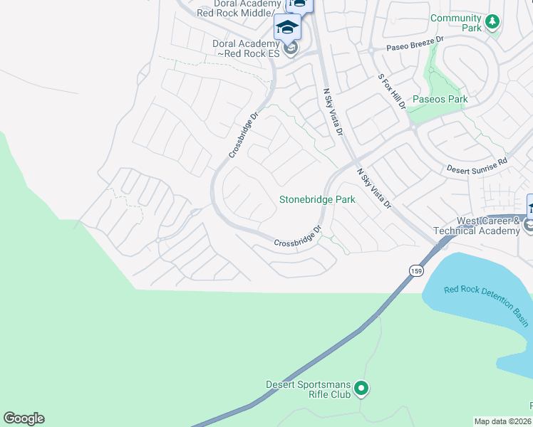 map of restaurants, bars, coffee shops, grocery stores, and more near 12525 Blissful Sky Street in Las Vegas