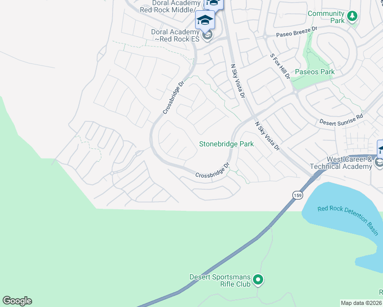 map of restaurants, bars, coffee shops, grocery stores, and more near 12521 Blissful Sky Street in Las Vegas