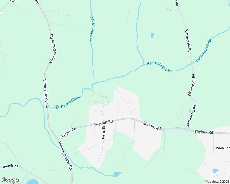 map of restaurants, bars, coffee shops, grocery stores, and more near 3440 Hunting Creek Drive in Pfafftown