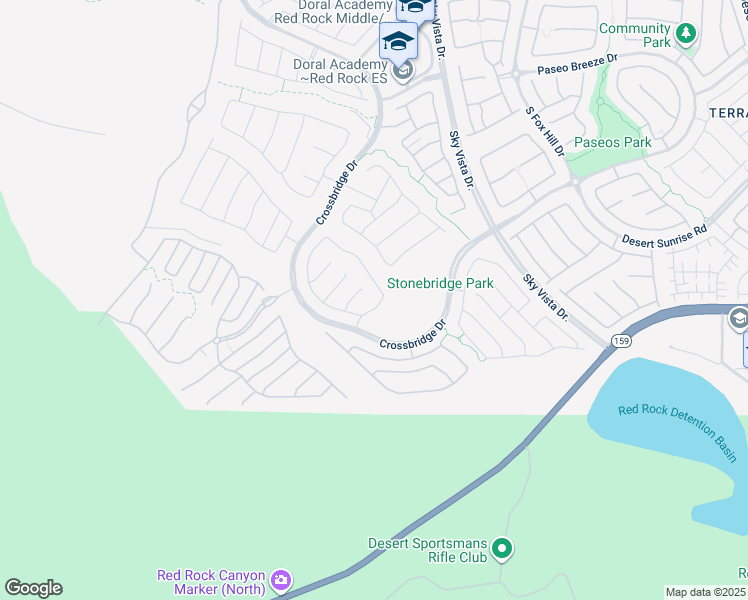 map of restaurants, bars, coffee shops, grocery stores, and more near 12525 Blissful Sky Street in Las Vegas