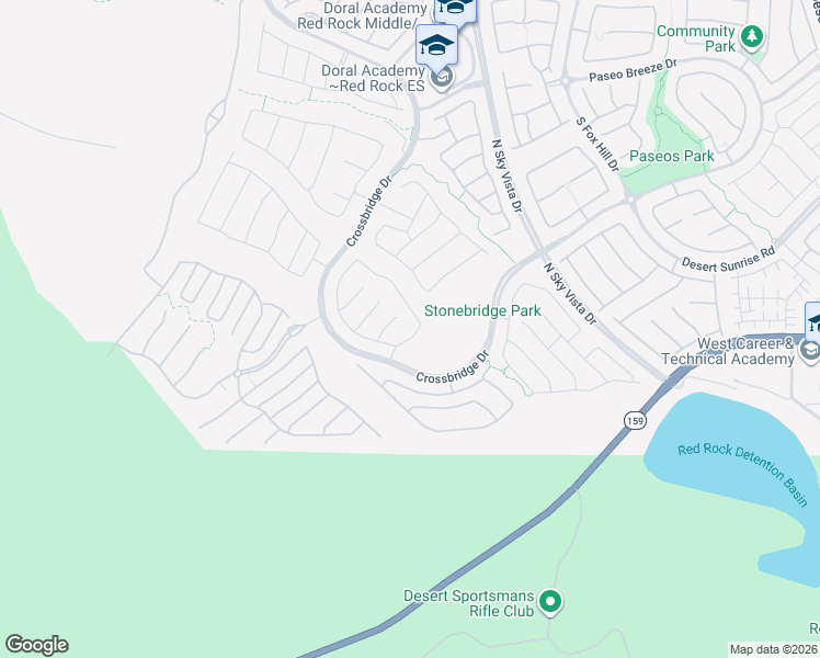 map of restaurants, bars, coffee shops, grocery stores, and more near 12517 Blissful Sky Street in Las Vegas