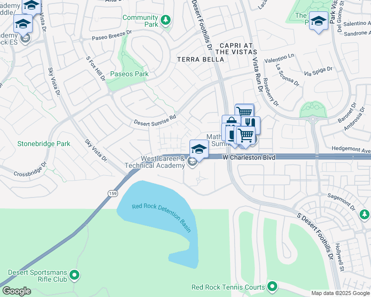 map of restaurants, bars, coffee shops, grocery stores, and more near 11928 Jamberry Mountain Court in Las Vegas