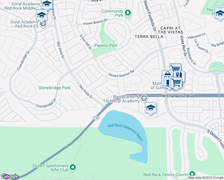 map of restaurants, bars, coffee shops, grocery stores, and more near 940 Tudela Court in Las Vegas