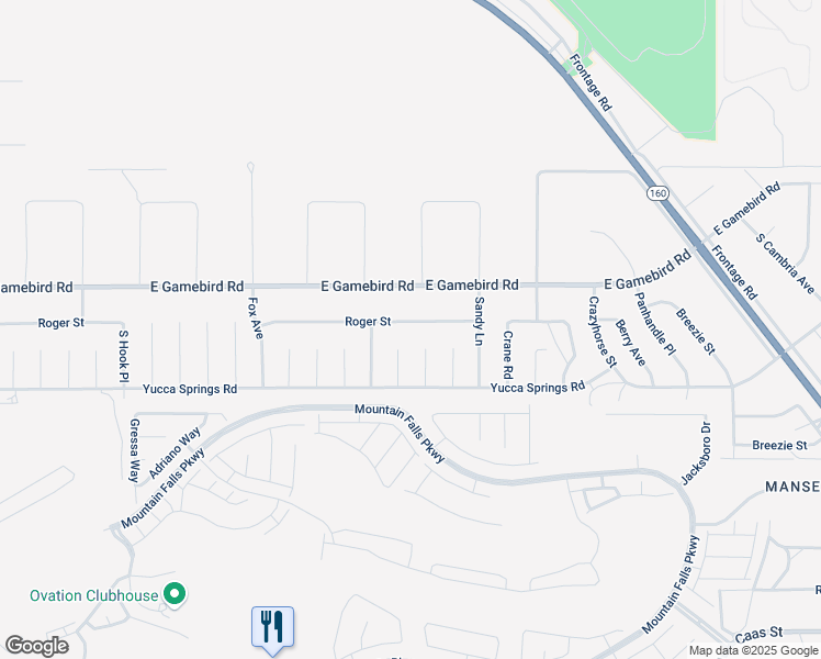 map of restaurants, bars, coffee shops, grocery stores, and more near 5351 East Roger Street in Pahrump