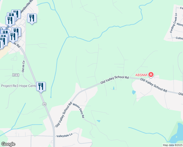 map of restaurants, bars, coffee shops, grocery stores, and more near 5801 Kingsway Lane in Kernersville