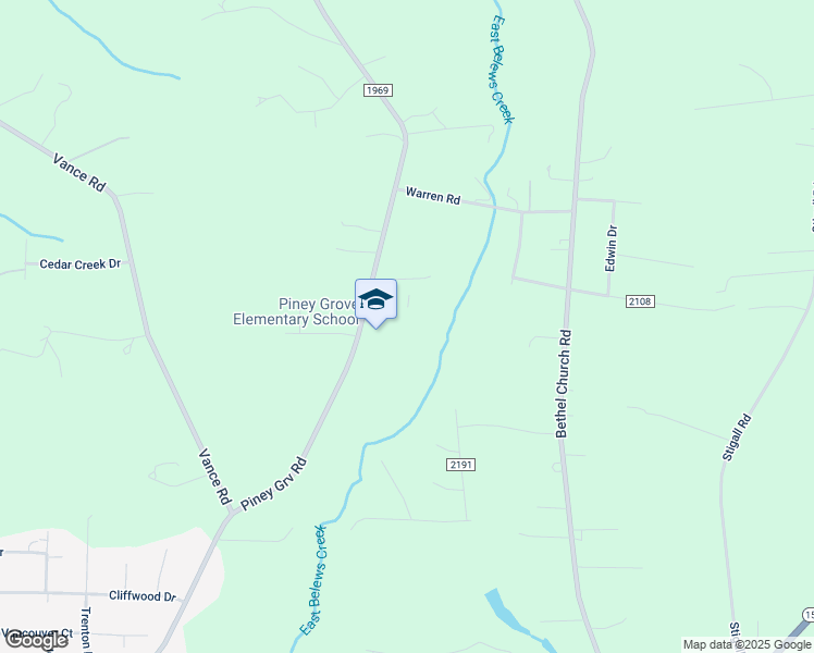 map of restaurants, bars, coffee shops, grocery stores, and more near 1500 Piney Grove Road in Kernersville