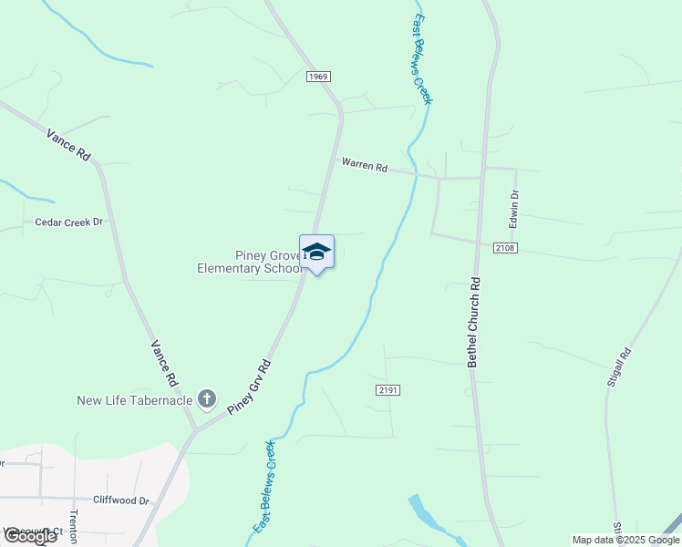 map of restaurants, bars, coffee shops, grocery stores, and more near 1500 Piney Grove Road in Kernersville