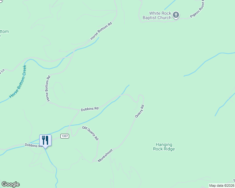 map of restaurants, bars, coffee shops, grocery stores, and more near 1975 Dobbins Road in Banner Elk