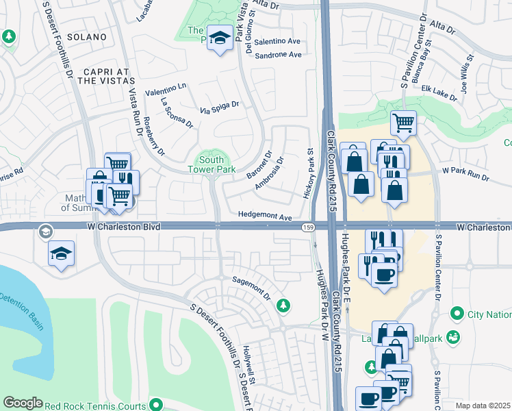 map of restaurants, bars, coffee shops, grocery stores, and more near 11325 Jasper Grove Avenue in Las Vegas