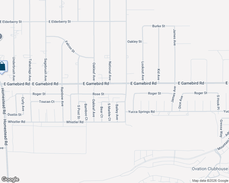 map of restaurants, bars, coffee shops, grocery stores, and more near 5290 East Roger Street in Pahrump