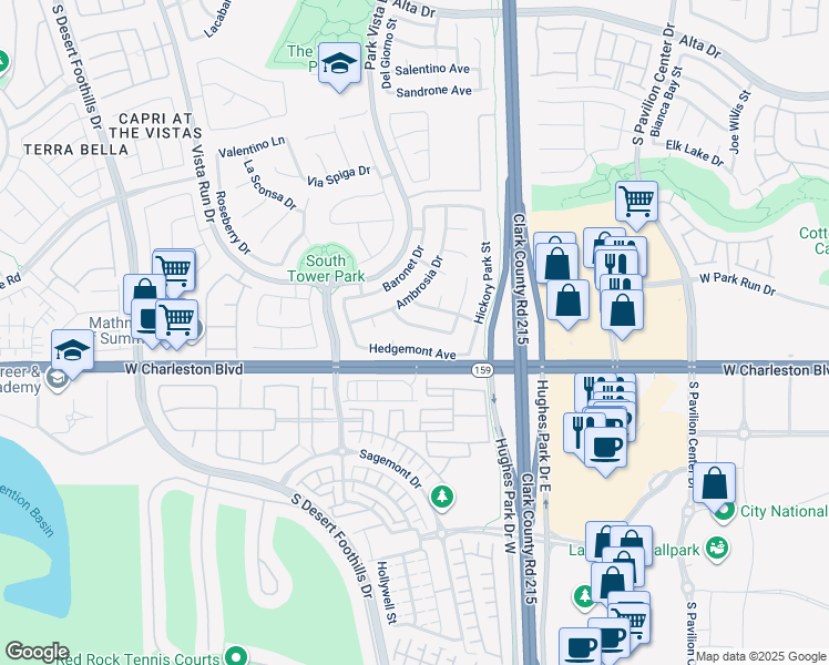 map of restaurants, bars, coffee shops, grocery stores, and more near 11301 Jasper Grove Avenue in Las Vegas