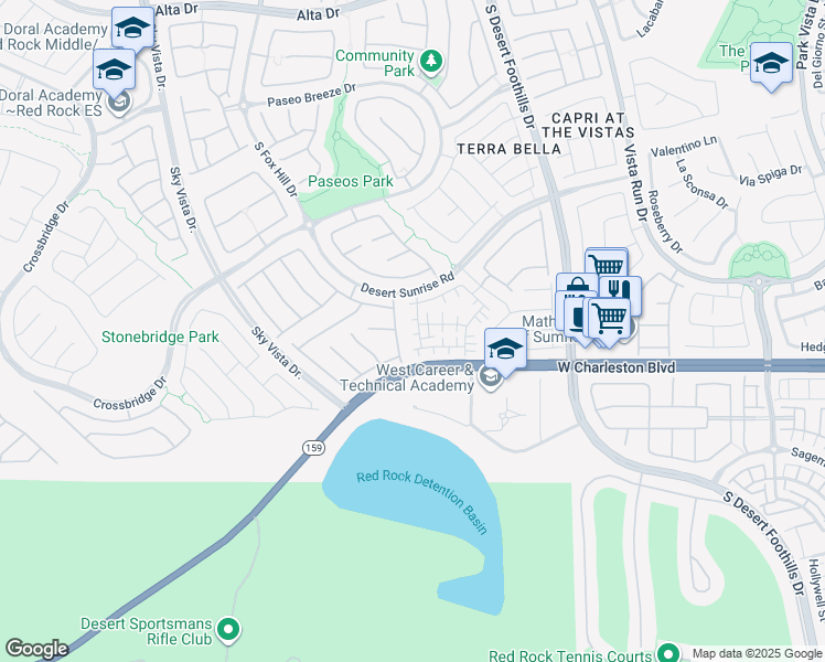 map of restaurants, bars, coffee shops, grocery stores, and more near 12076 Cardinal Climber Court in Las Vegas