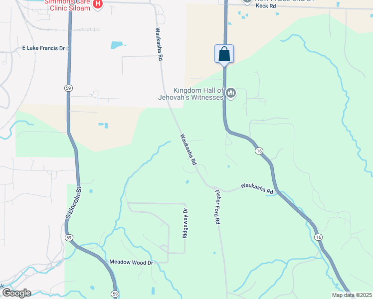 map of restaurants, bars, coffee shops, grocery stores, and more near 2797-3073 Waukesha Road in Siloam Springs