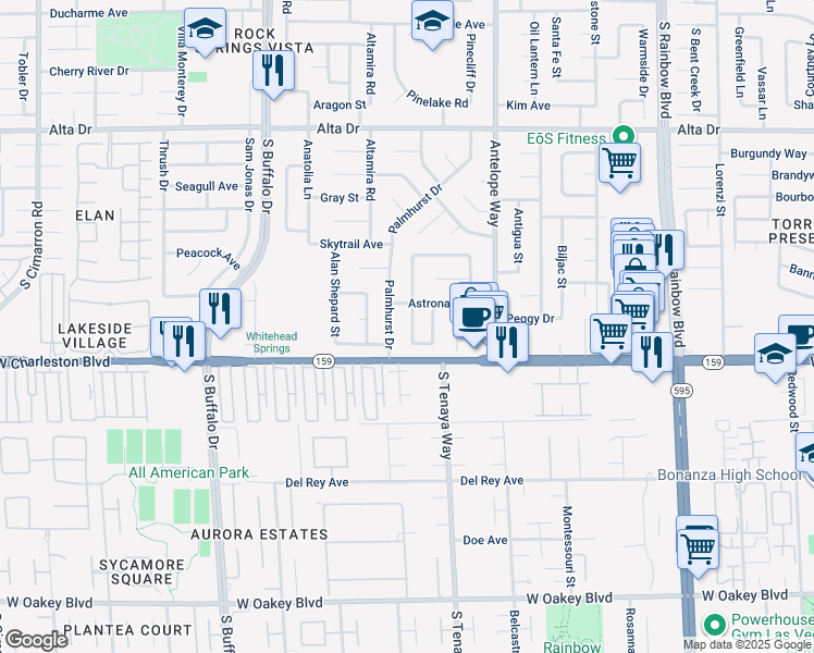 map of restaurants, bars, coffee shops, grocery stores, and more near 1005 Eugene Cernan Street in Las Vegas