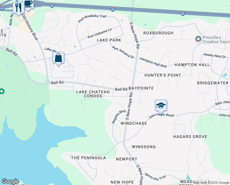 map of restaurants, bars, coffee shops, grocery stores, and more near 292 Lake Chateau Drive in Nashville