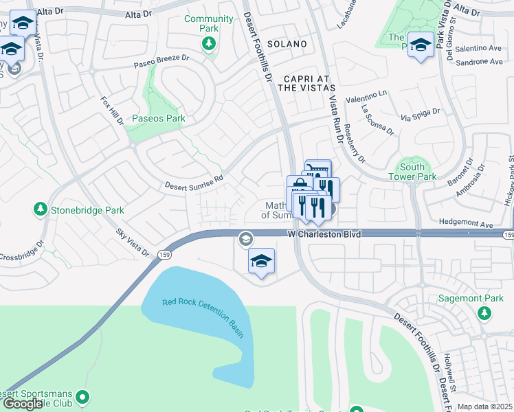 map of restaurants, bars, coffee shops, grocery stores, and more near 11905 Orense Dr in Las Vegas