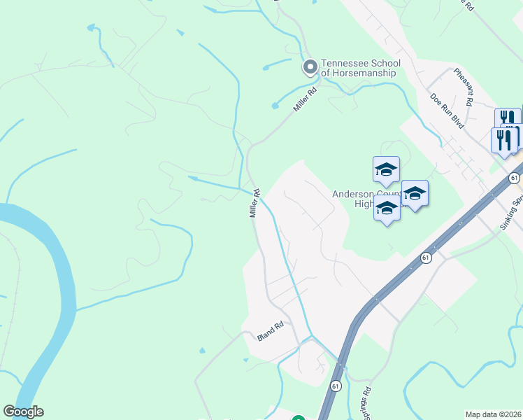 map of restaurants, bars, coffee shops, grocery stores, and more near 502B Miller Road in Clinton