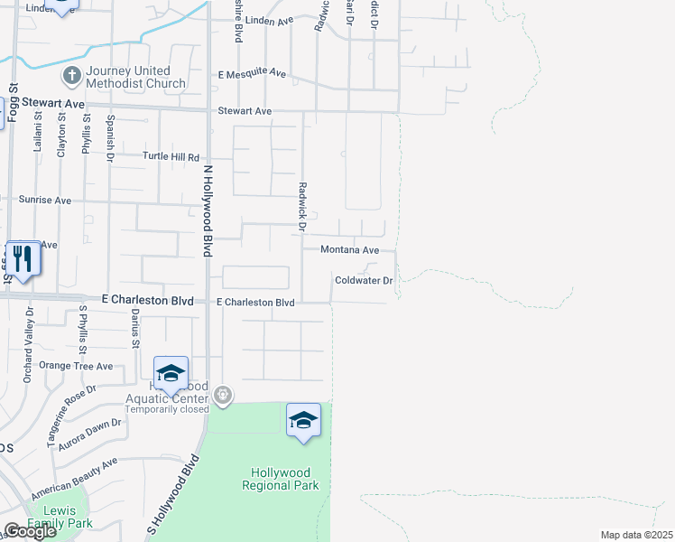 map of restaurants, bars, coffee shops, grocery stores, and more near 6960 Coldwater Drive in Las Vegas